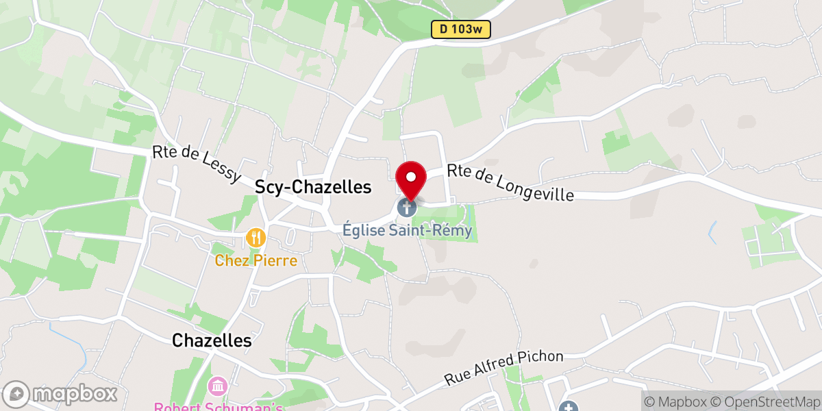 Map showing location of Église Saint-Rémi