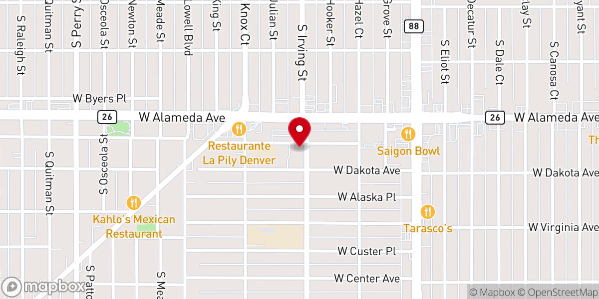 Map showing location of Redeemer Lutheran Church