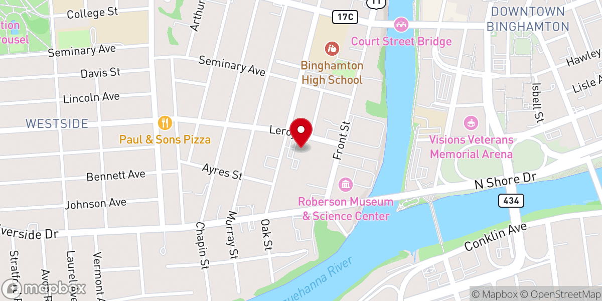Map showing location of Saint Stanislaus Roman Catholic Church