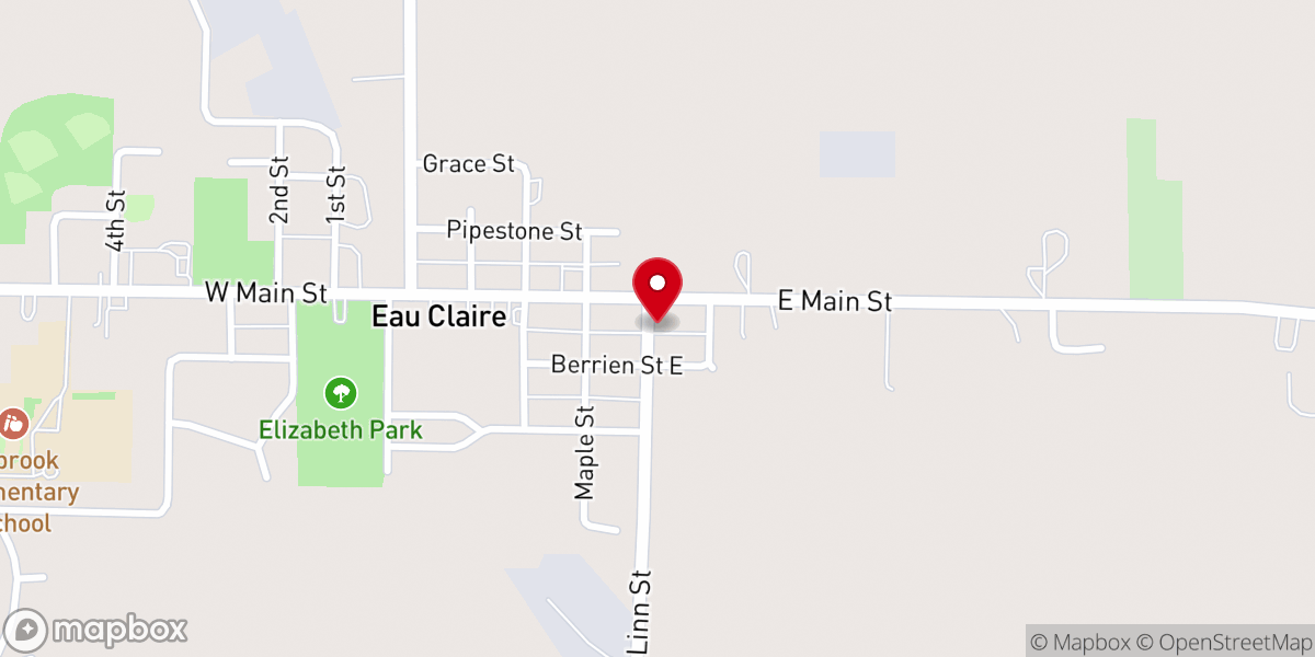 Map showing location of Iglesia Adventista del Séptimo Día Hispana de Eau Claire / Eau Claire Spanish Seventh-day Adventist Church