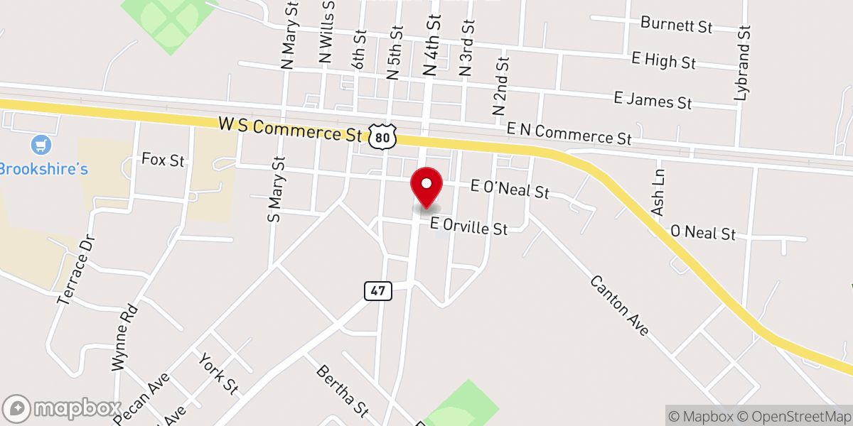 Map showing location of Russell Memorial Methodist Church