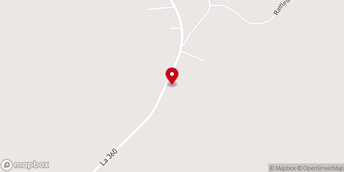 Map showing location of First Pentecostal Church of Bayou Rouge
