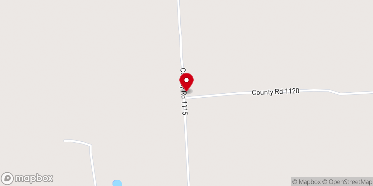 Map showing location of Sandy Baptist Church