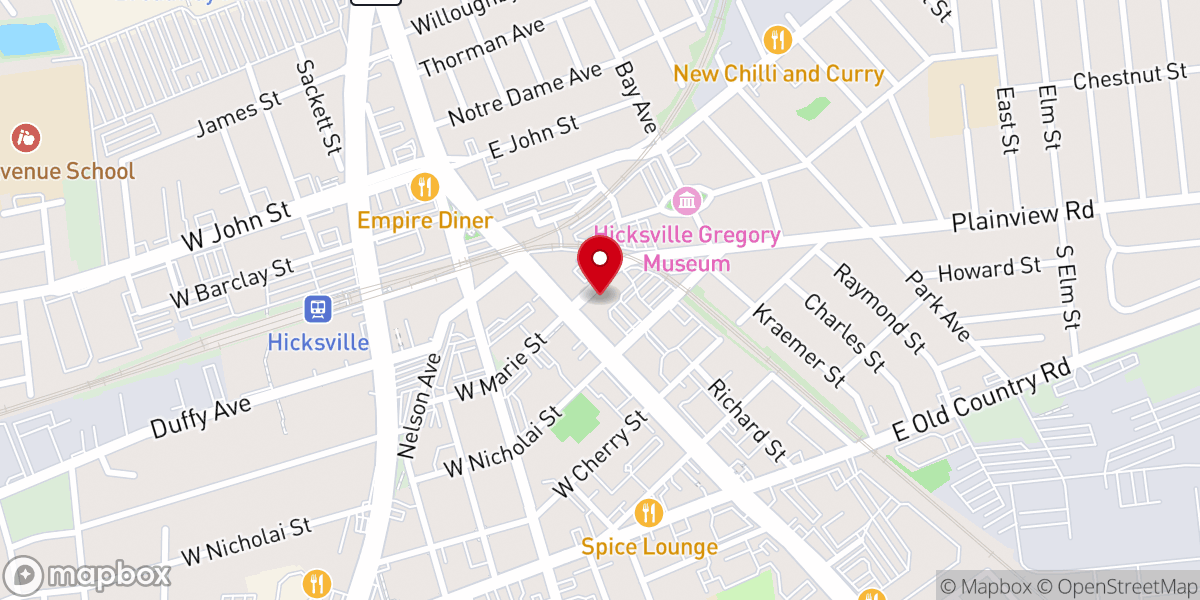 Map showing location of L I Abundant Life Church
