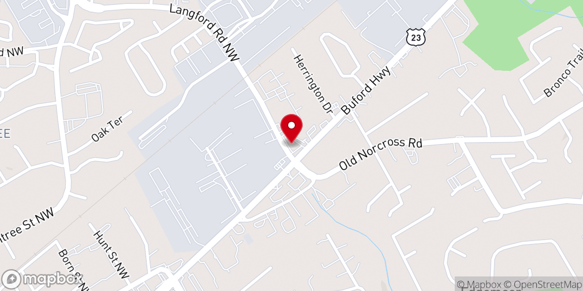 Map showing location of Norcross Ephese French Seventh-Day Adventist Church & Community Center