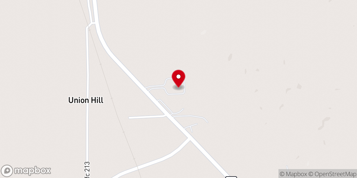 Map showing location of Ridgewood Baptist Church