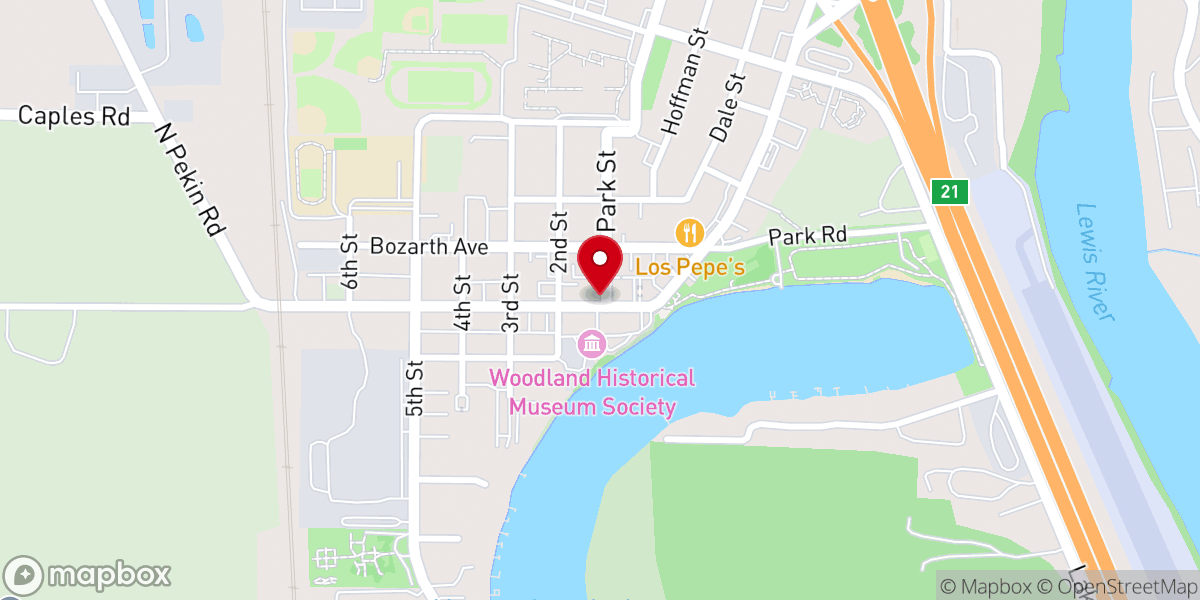 Map showing location of Calvary Chapel