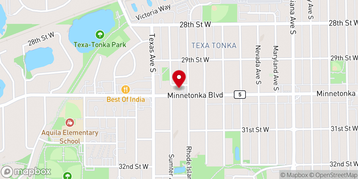 Map showing location of Timothy Lutheran Church