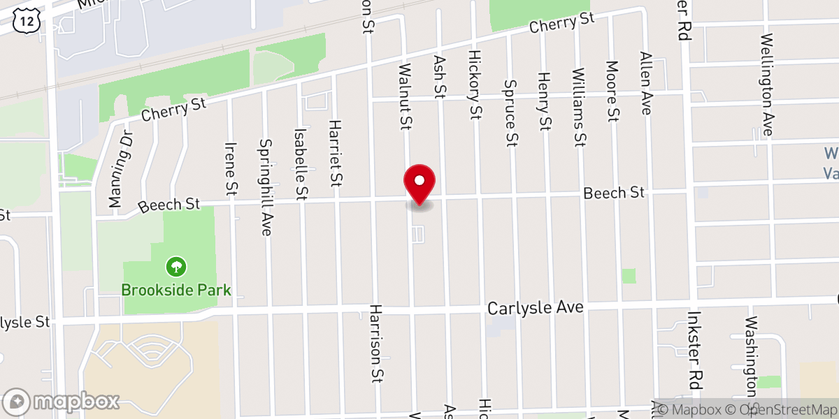 Map showing location of Smith Chapel Church