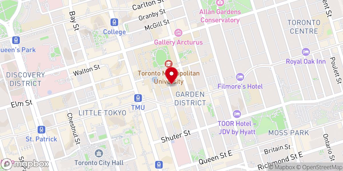 Map showing location of St. George's Greek Orthodox Church of Toronto