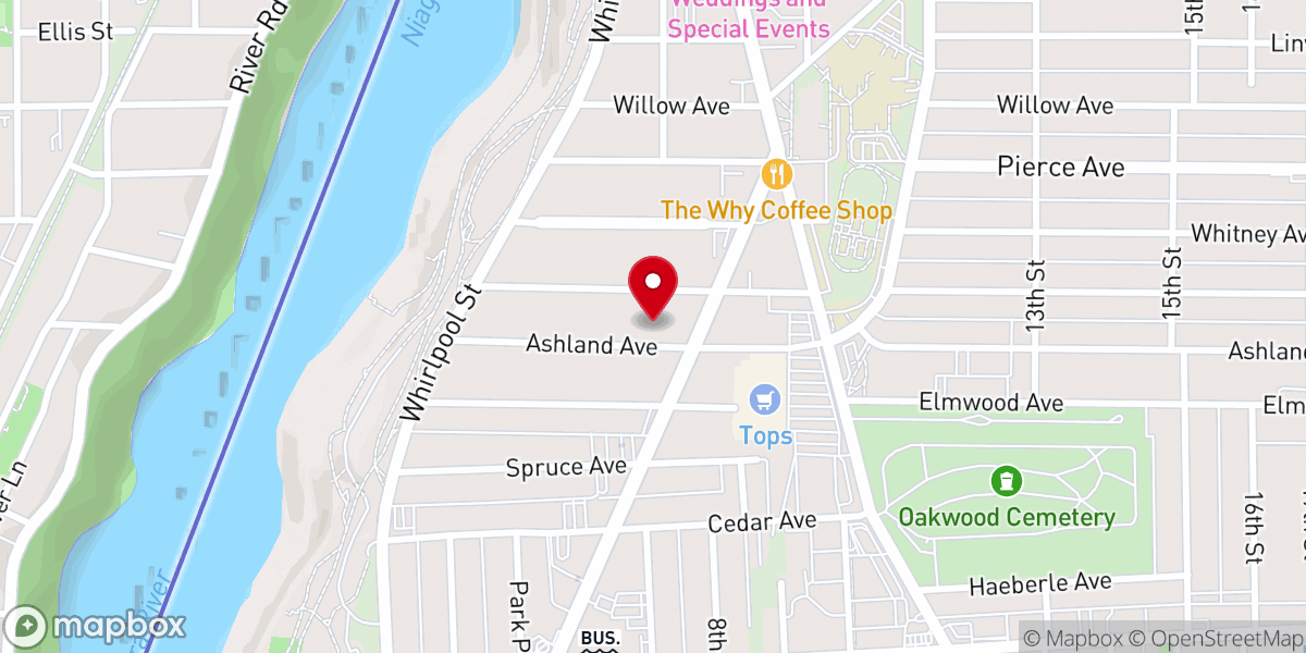 Map showing location of Chabad Niagara Falls USA