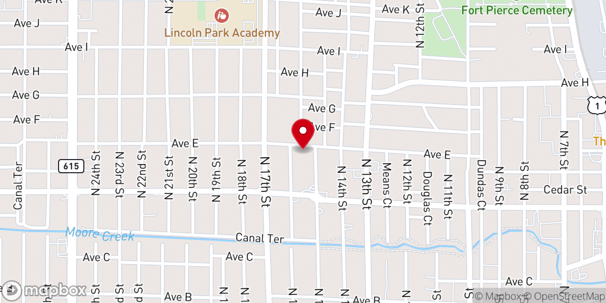 Map showing location of Saint John United Methodist Church