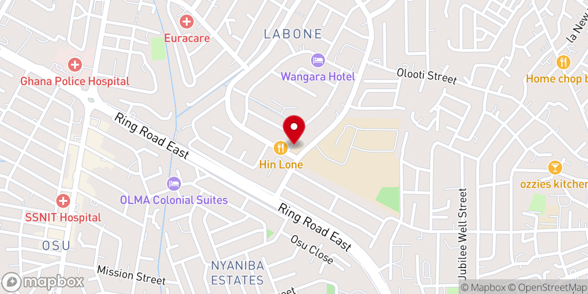 Map showing location of Labone Seventh - Day Adventist Church