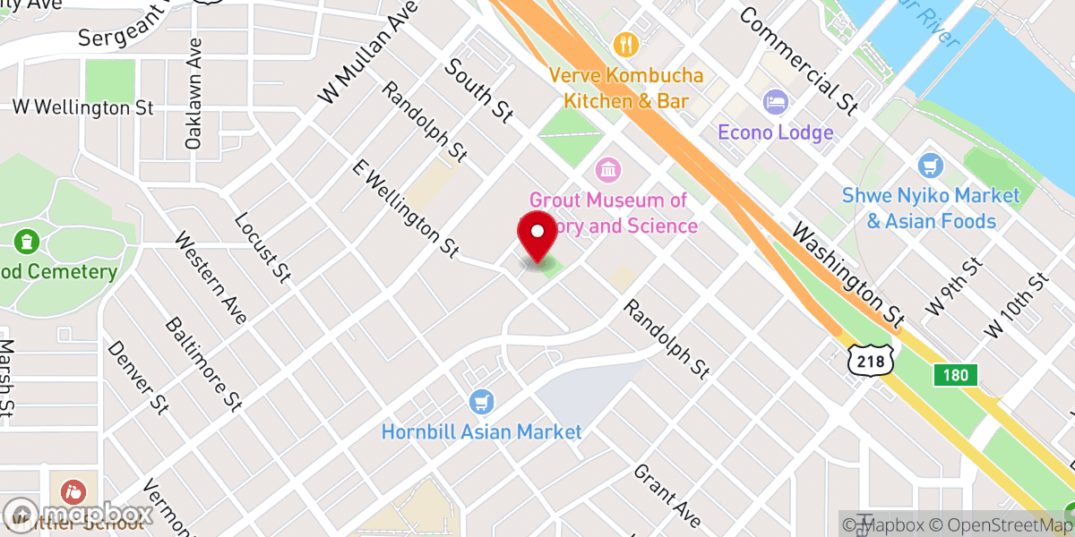 Map showing location of Waterloo Baptist Temple