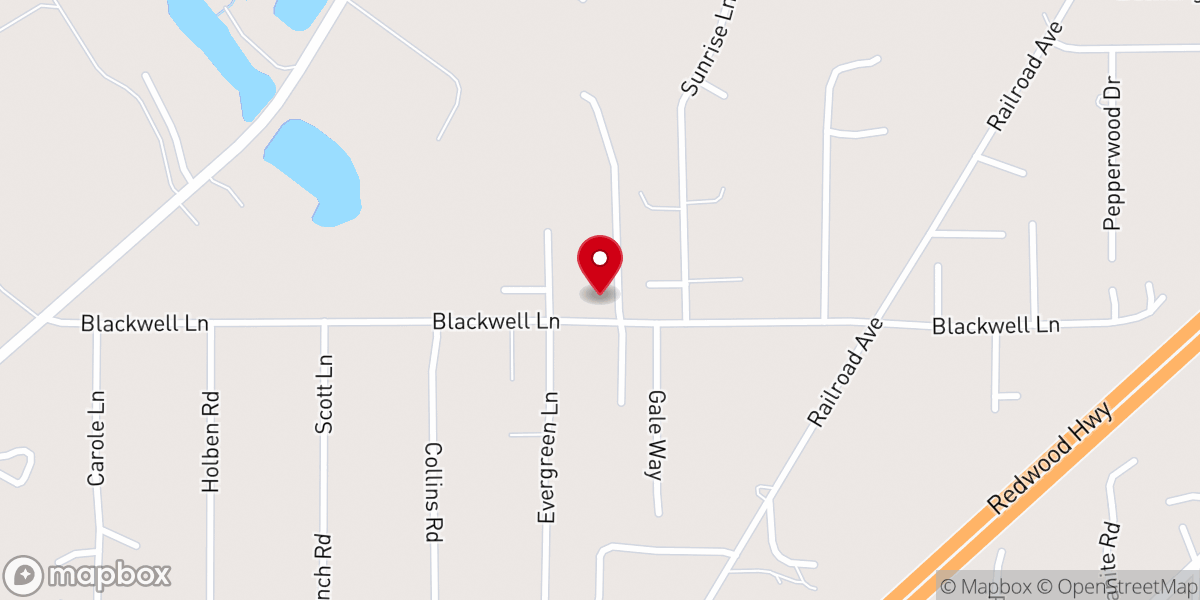 Map showing location of Church in Cresent City