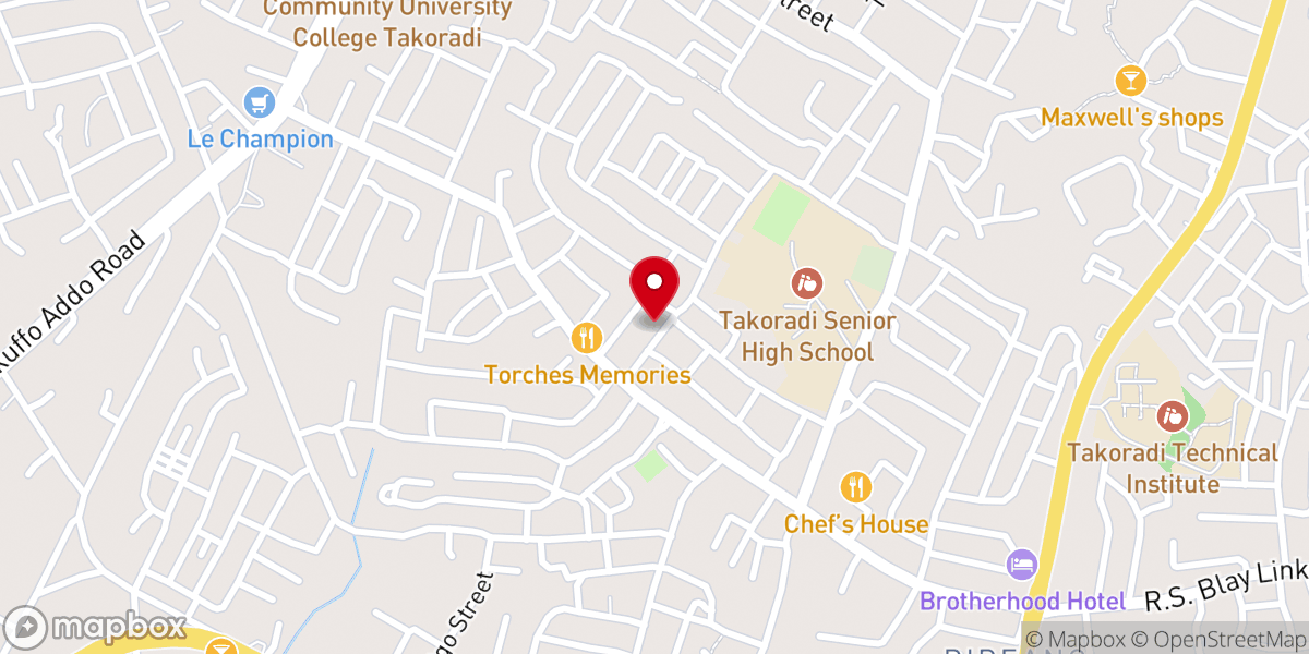 Map showing location of Church Of Christ, Takoradi Central