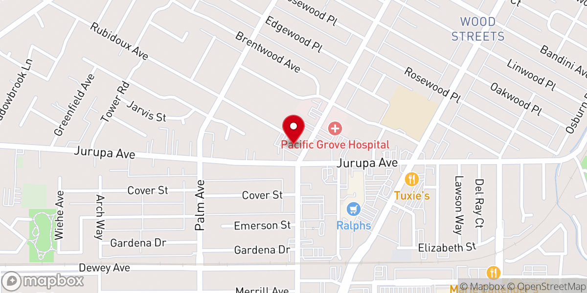 Map showing location of Trinity Lutheran Church
