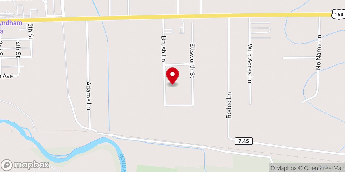 Map showing location of Calvary Bible Chapel