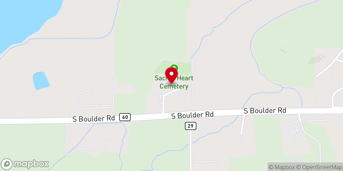 Map showing location of Sacred Heart of Mary Church