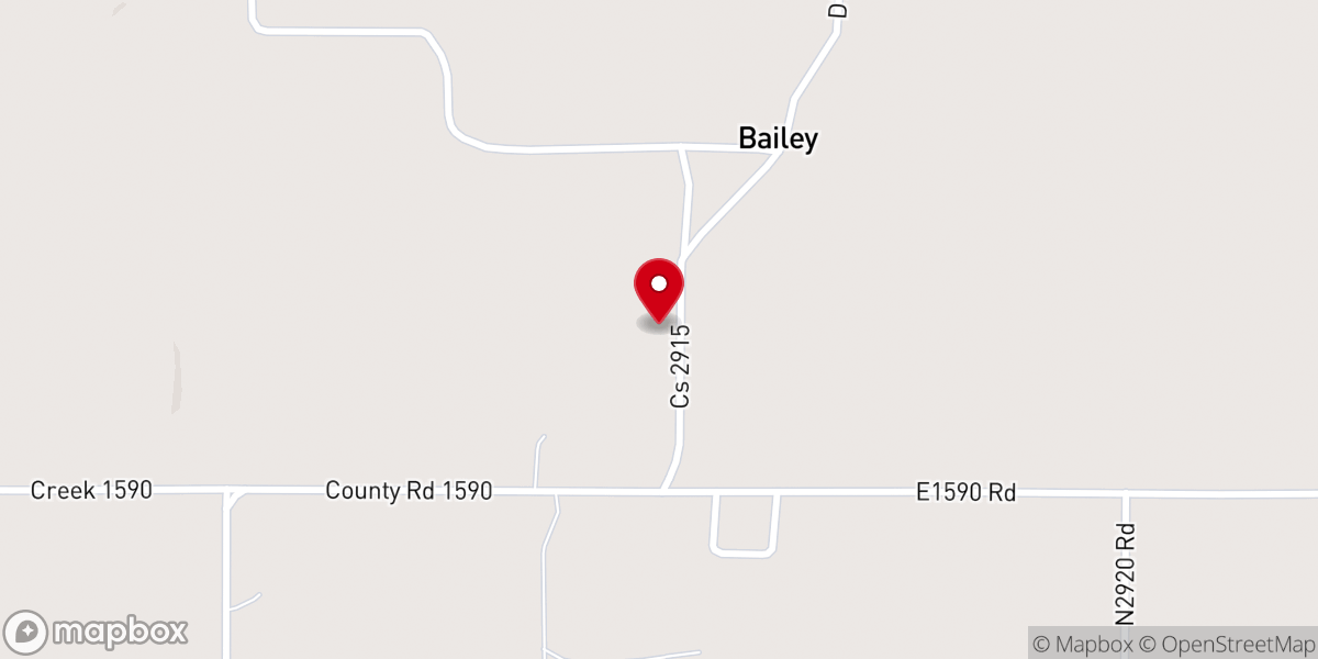 Map showing location of Bailey Church