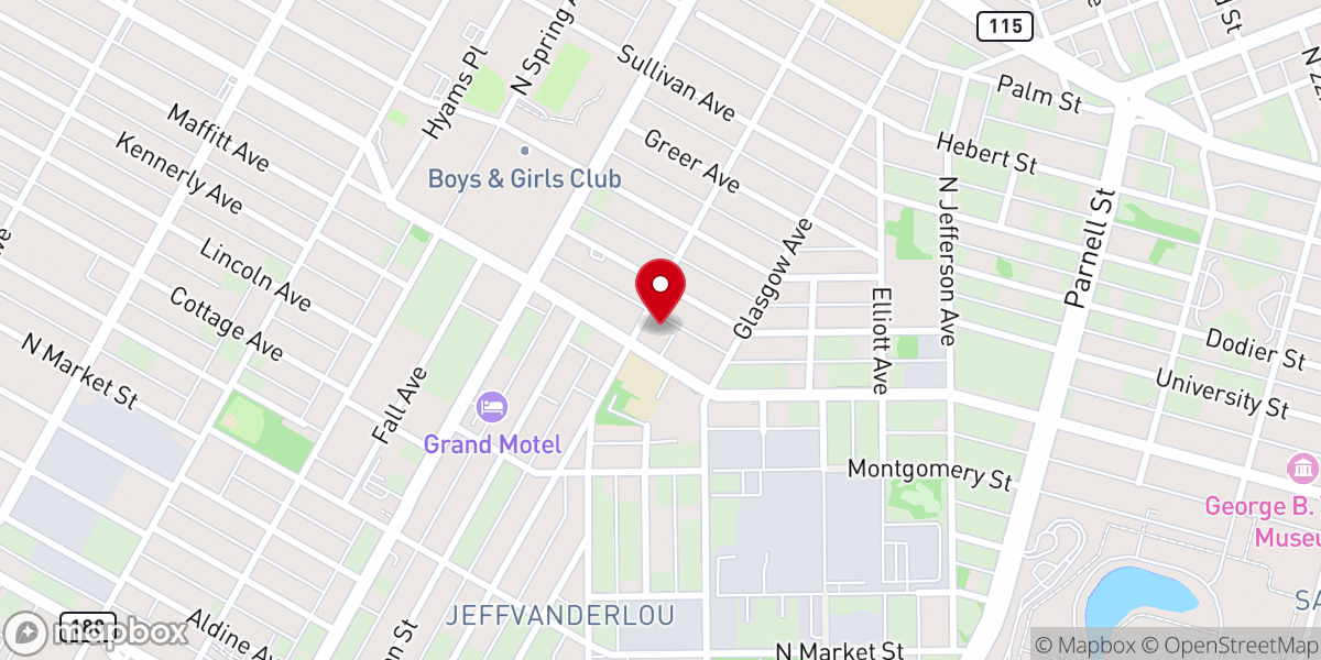 Map showing location of Eastern Star Missionary Baptist Church
