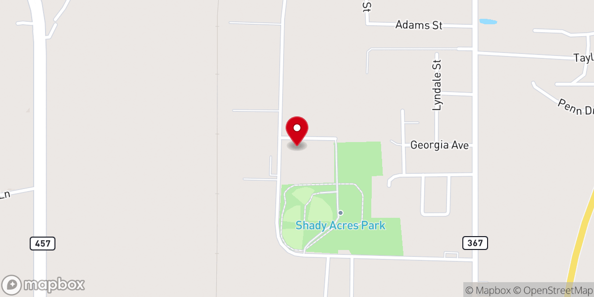 Map showing location of Crossroads Apostolic Church
