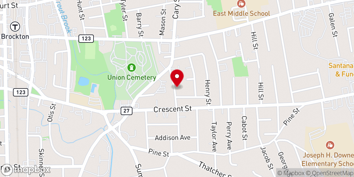 Map showing location of Wendell Avenue Alliance Church