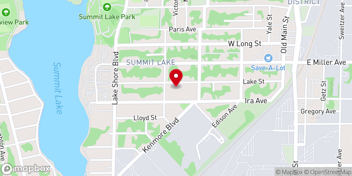 Map showing location of Friend Church
