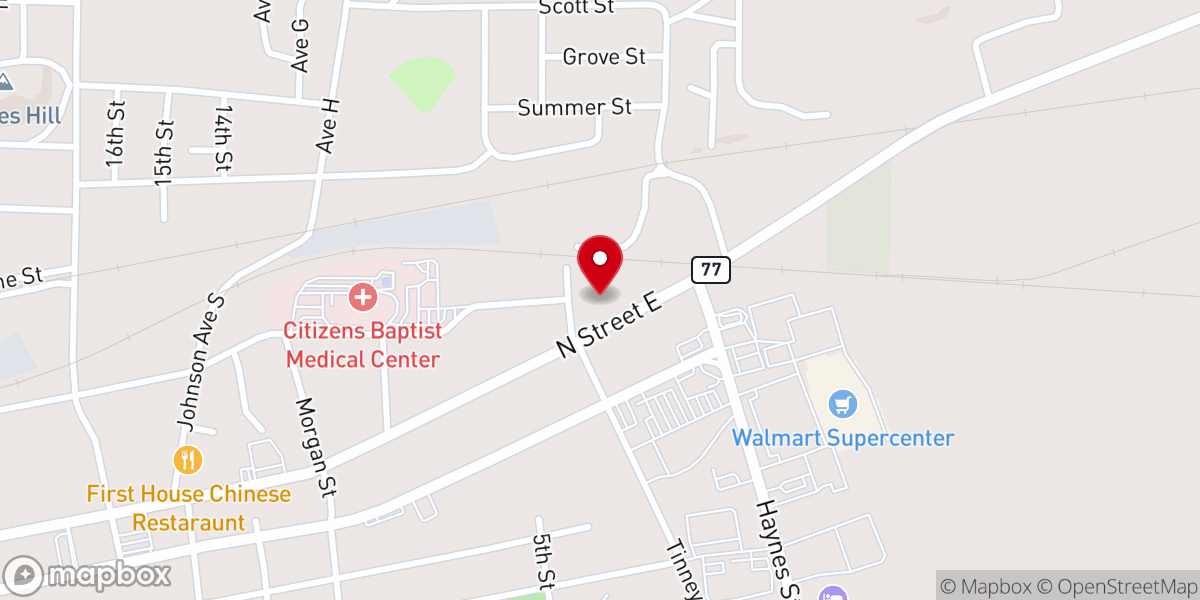 Map showing location of Family Food Pantry