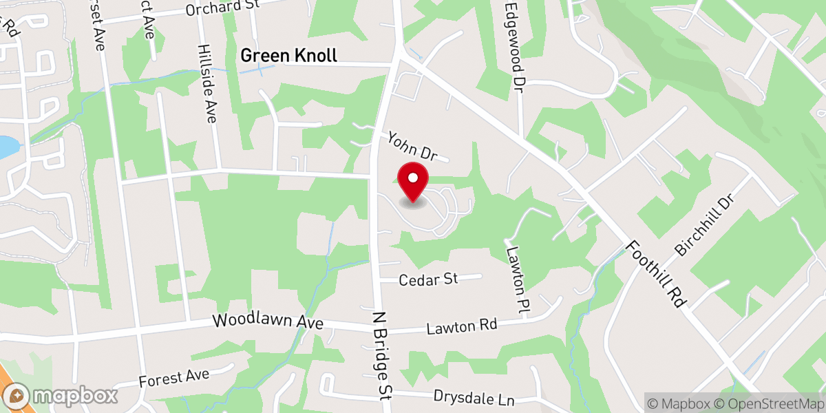 Map showing location of Temple Sholom