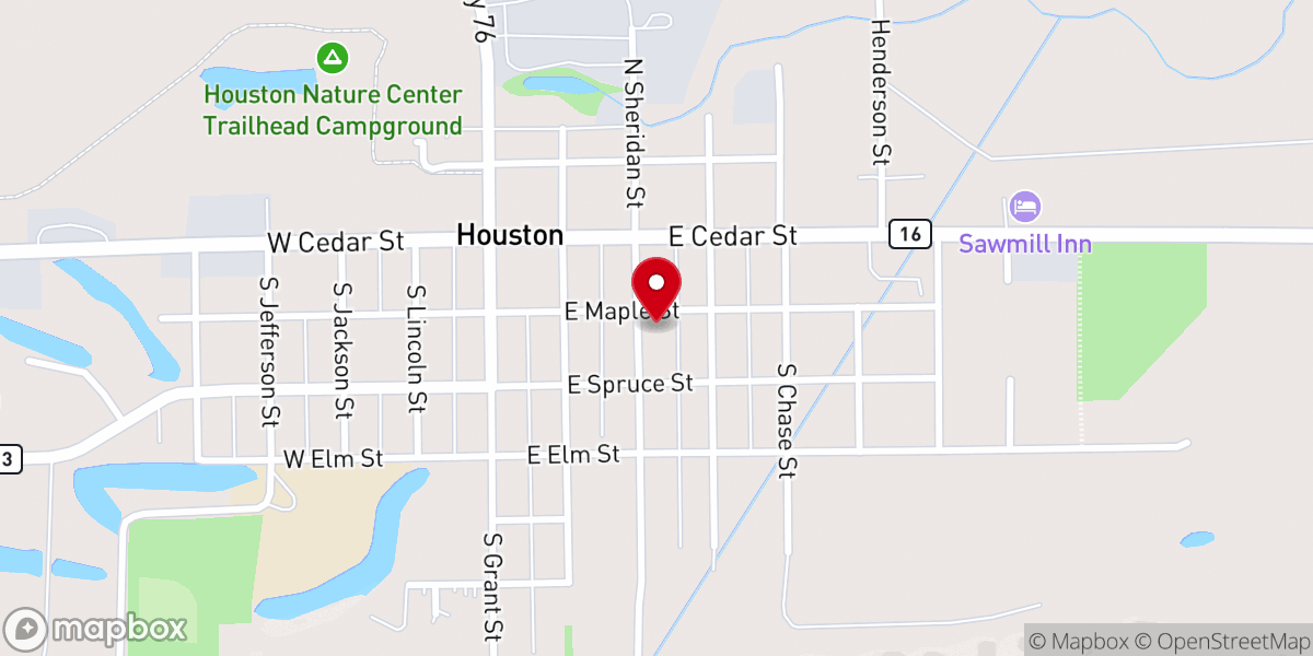 Map showing location of St Mary's Catholic Church