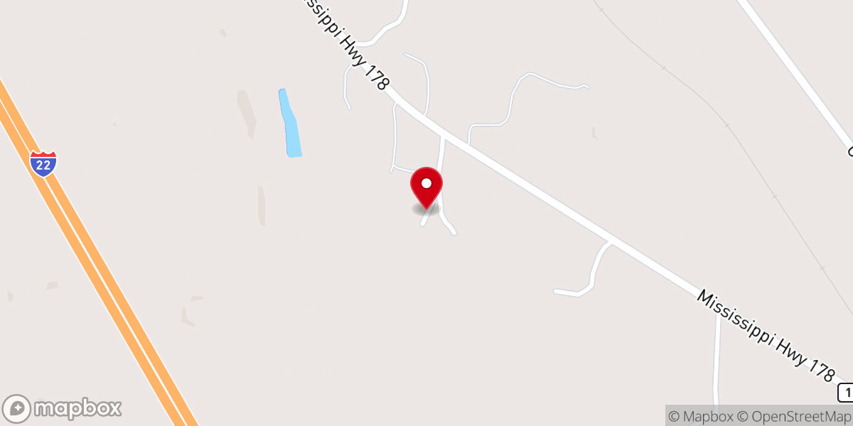Map showing location of Oak Grove Church