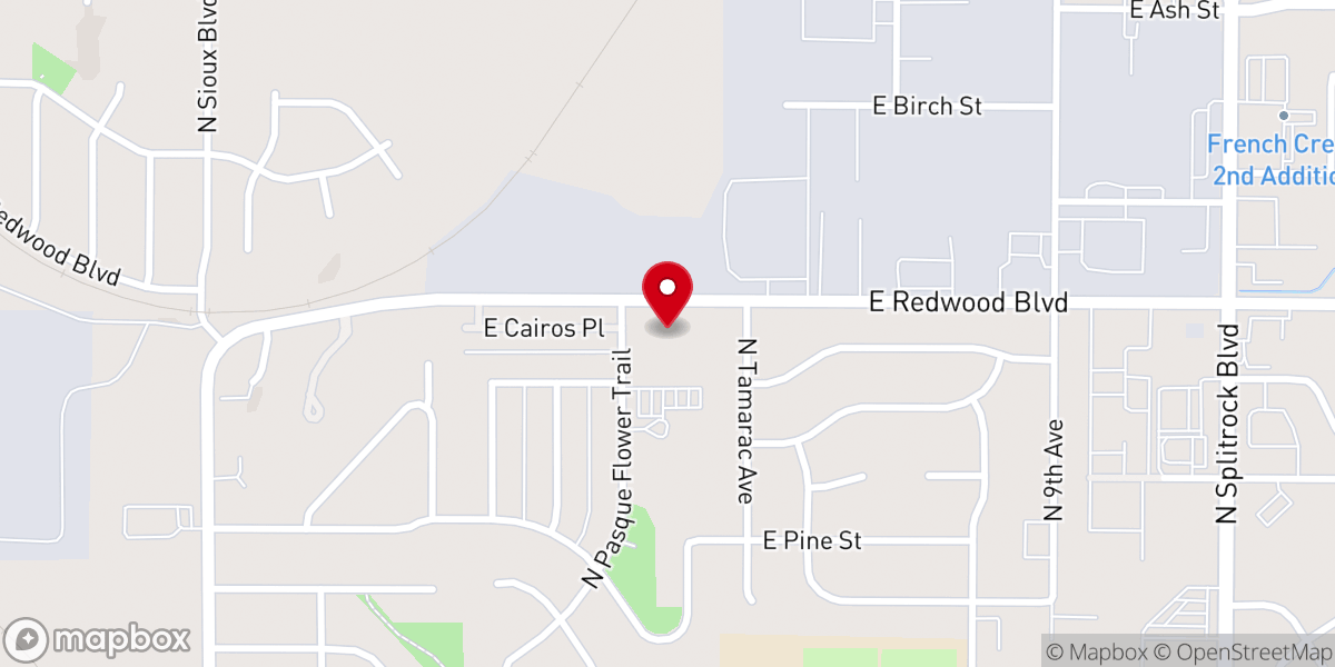 Map showing location of Sure Foundation Lutheran Church