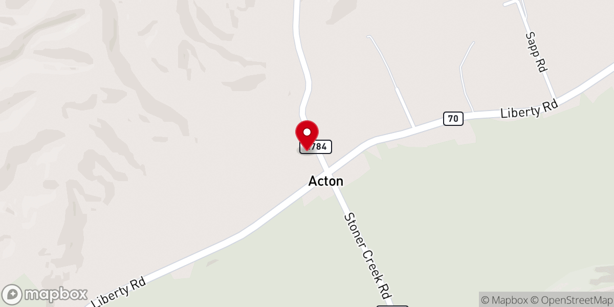 Map showing location of Acton Retreat Center