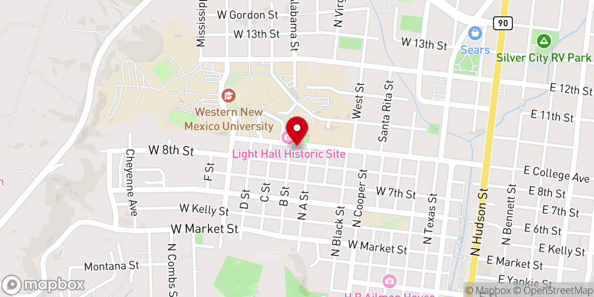Map showing location of WNMU BSU/Christian Challenge
