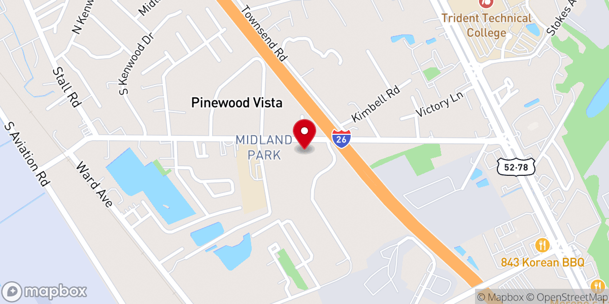 Map showing location of Midland Park United Methodist Church