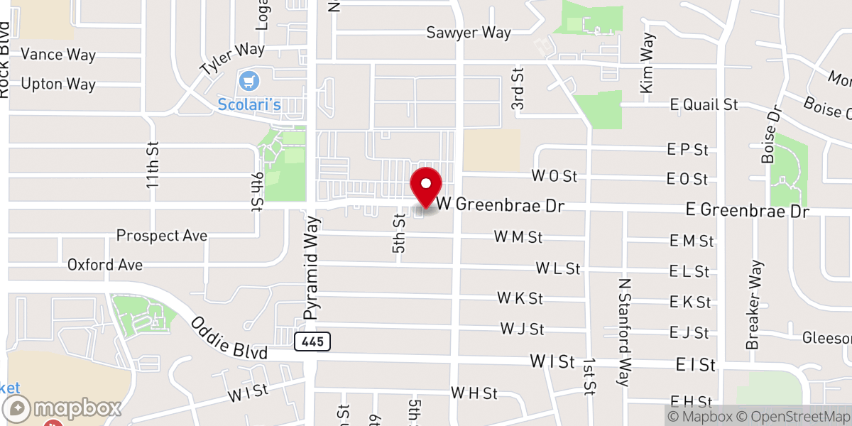 Map showing location of MCGI Reno, USA