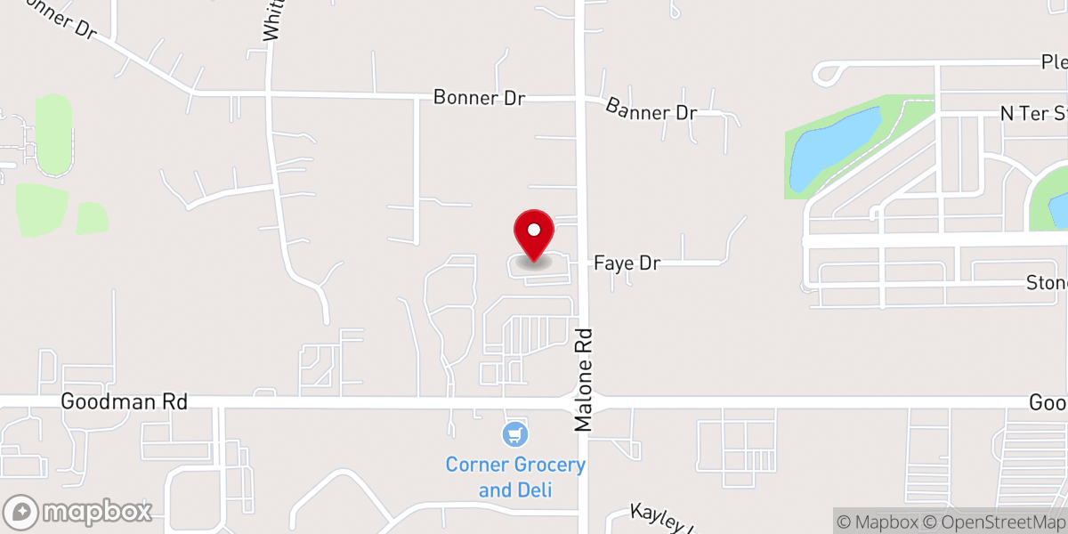 Map showing location of Grace Bible Church