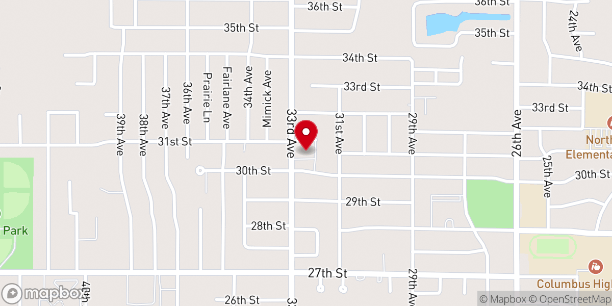Map showing location of First Baptist Church