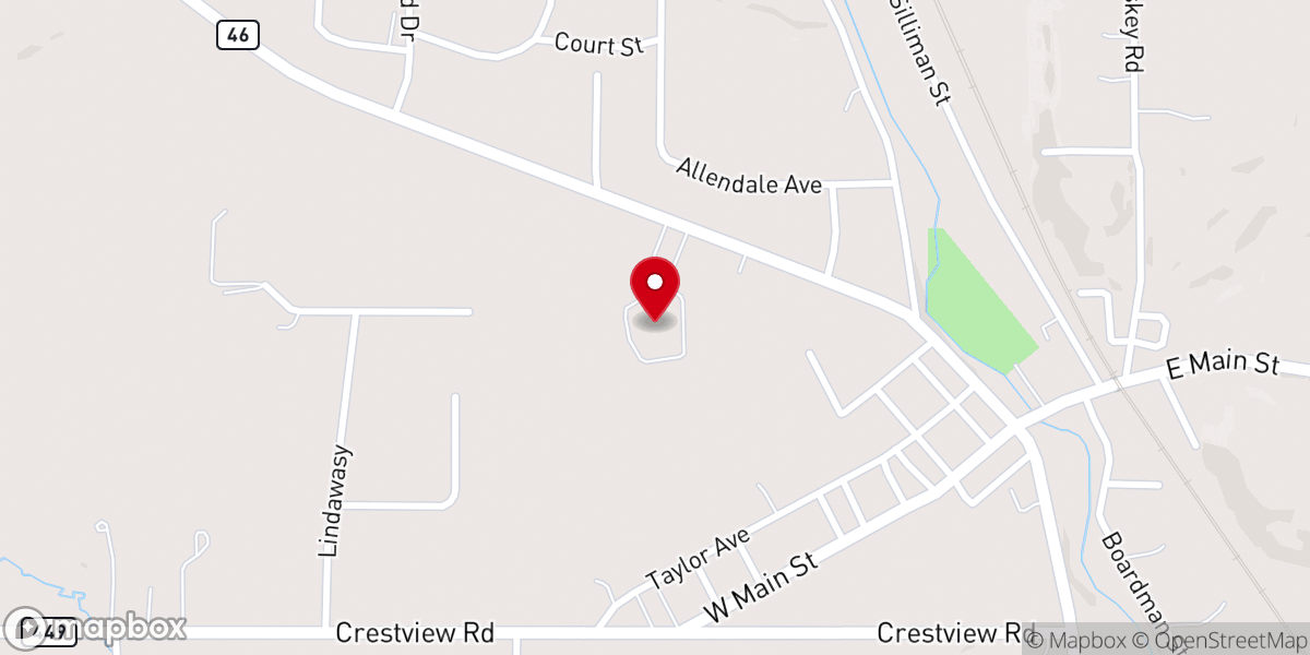 Map showing location of Abundant Life Fellowship