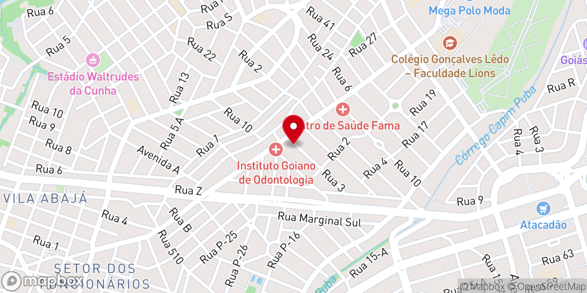 Map showing location of Igreja Batista da Fama