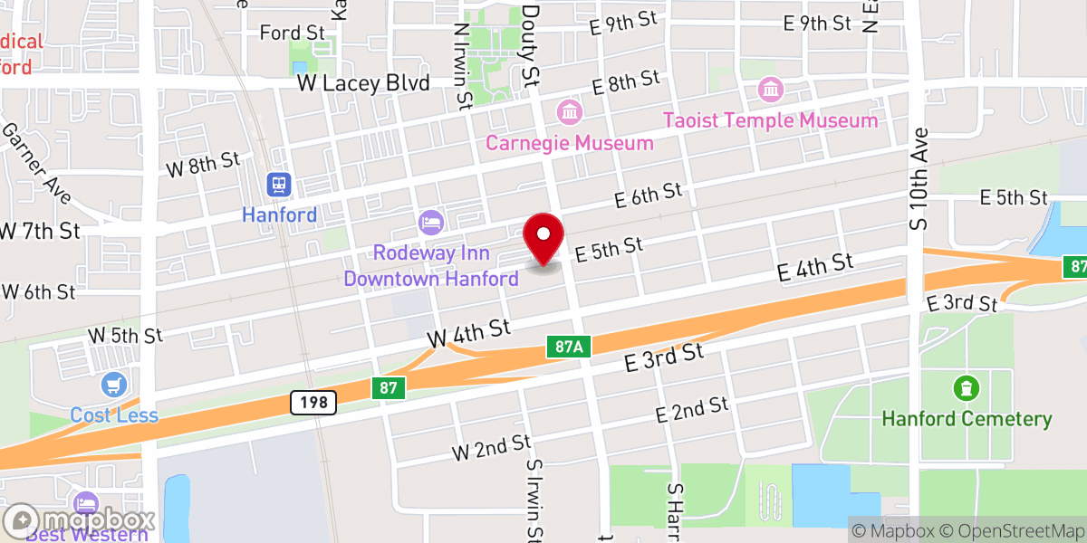 Map showing location of St Brigid Community Outreach Center