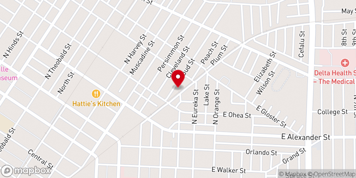 Map showing location of Mercy Seat Missionary Baptist Church