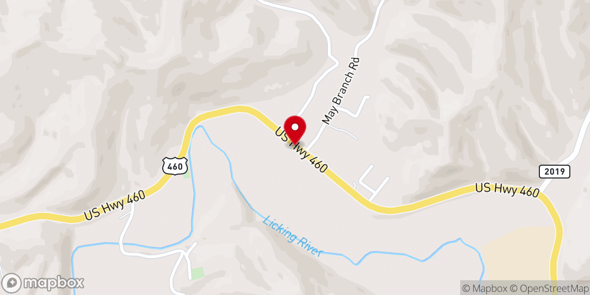 Map showing location of Emanuel Baptist Church