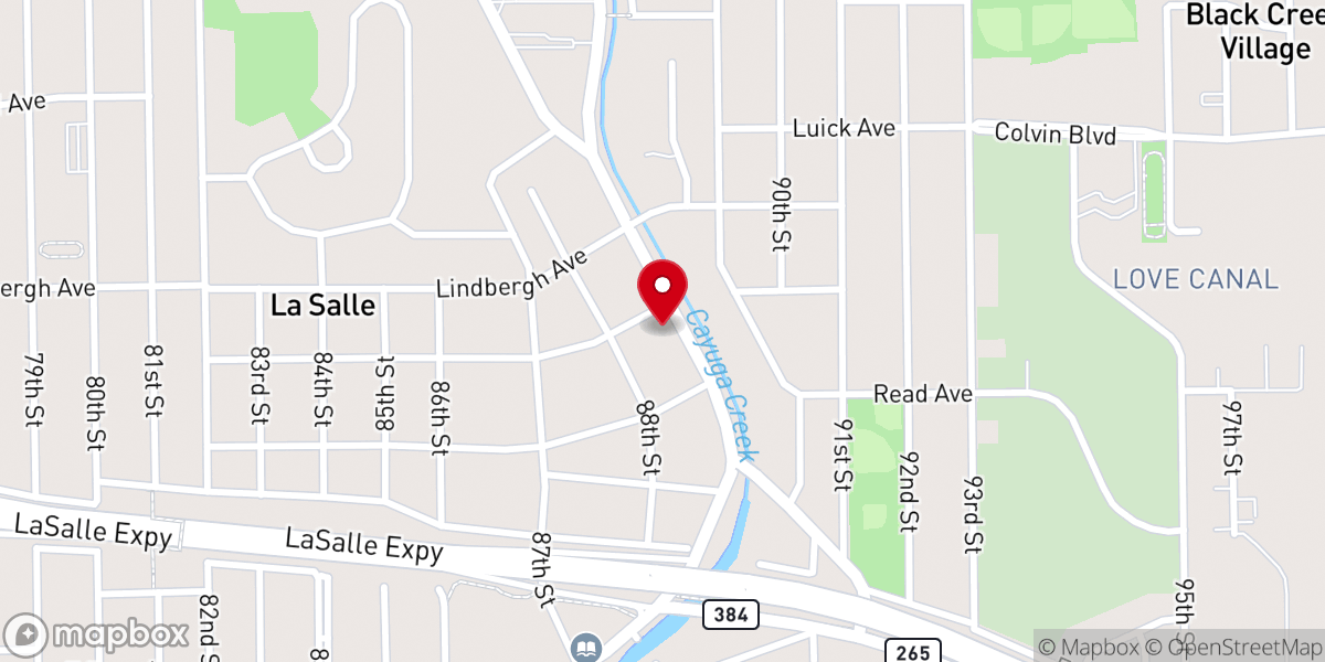 Map showing location of Grace Lutheran Church