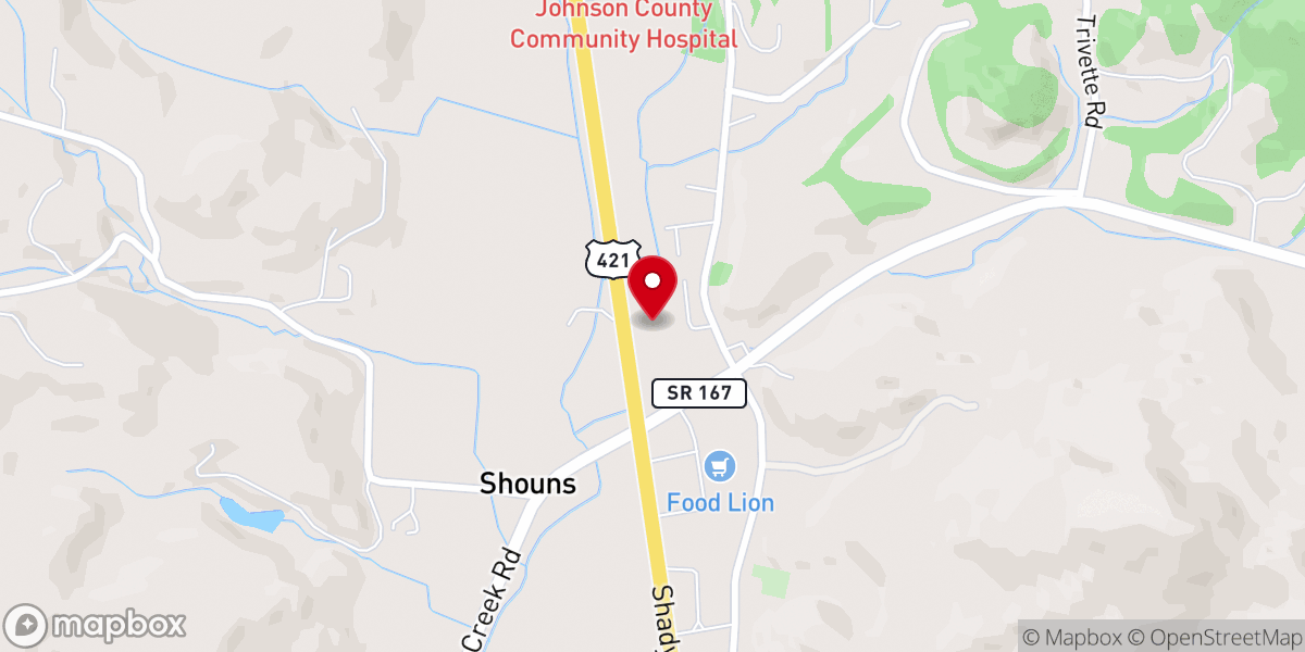 Map showing location of Covenant Bible Church