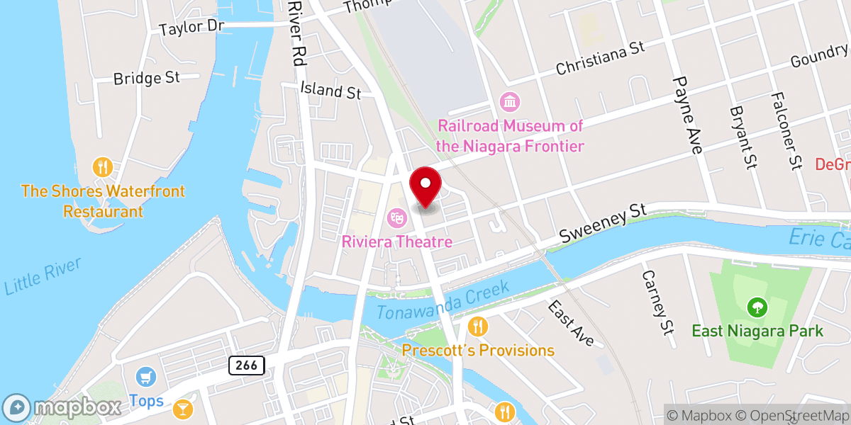 Map showing location of First UMC of North Tonawanda