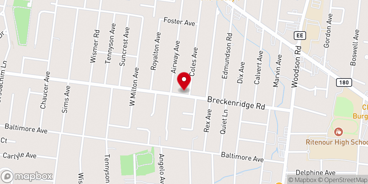 Map showing location of Dickerson Memorial Community Church