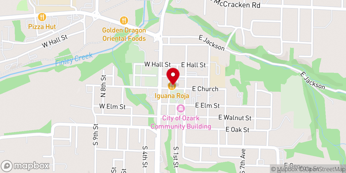 Map showing location of Ozark License Bureau