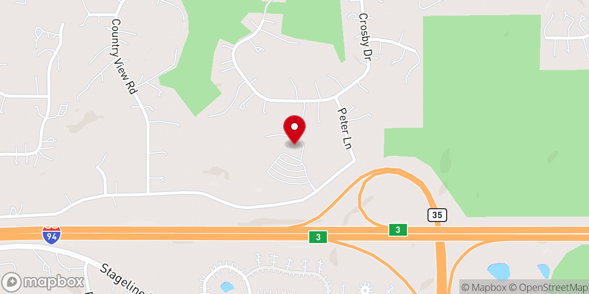 Map showing location of Bethel Lutheran Church